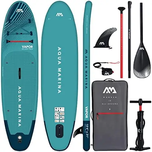 Stand Up Paddle Leash - Nadmuchiwana deska SUP Aqua z wiosłem,