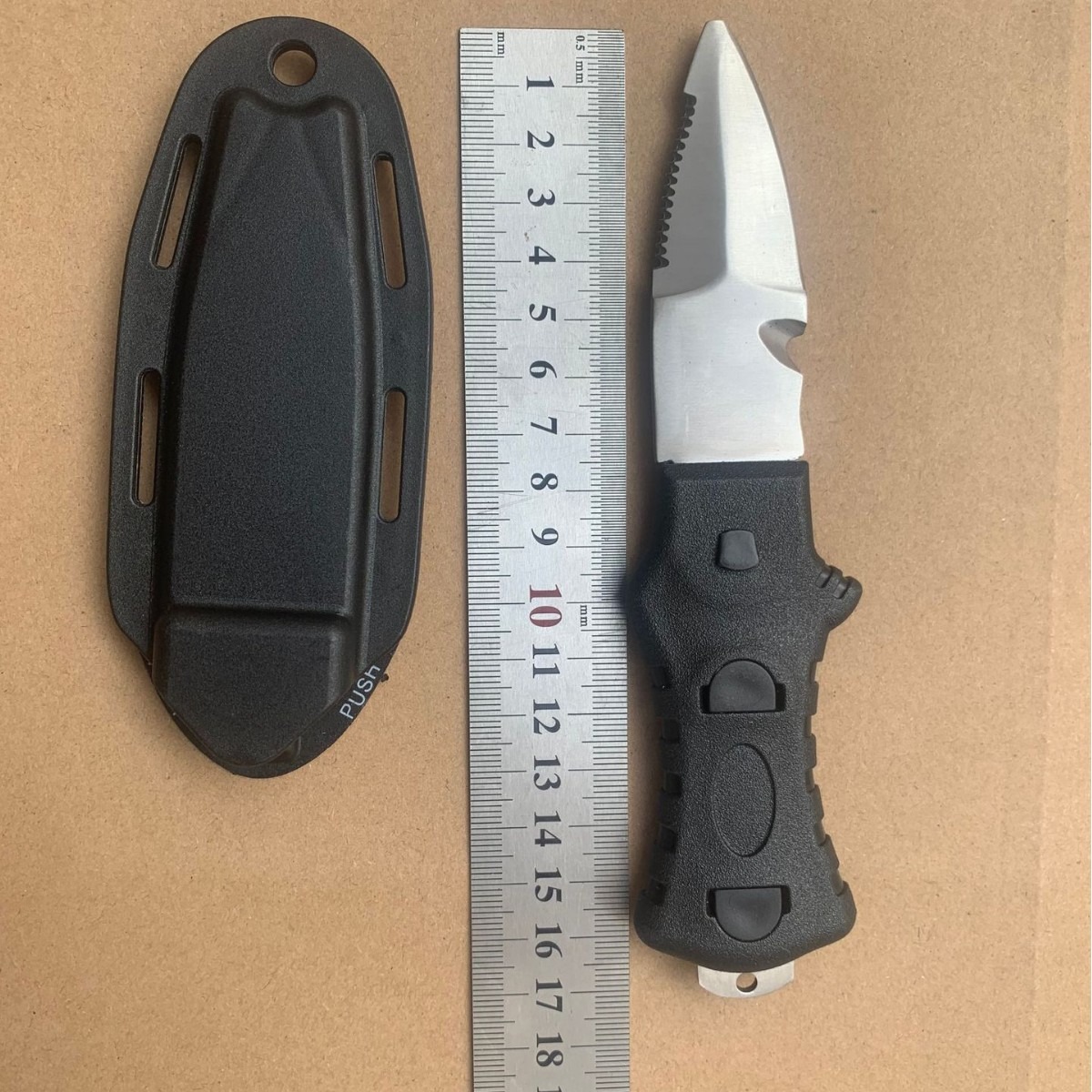 Dive Knife Titanium - Nóż nurkowy ratunkowy, narzędzie nurkowe ze