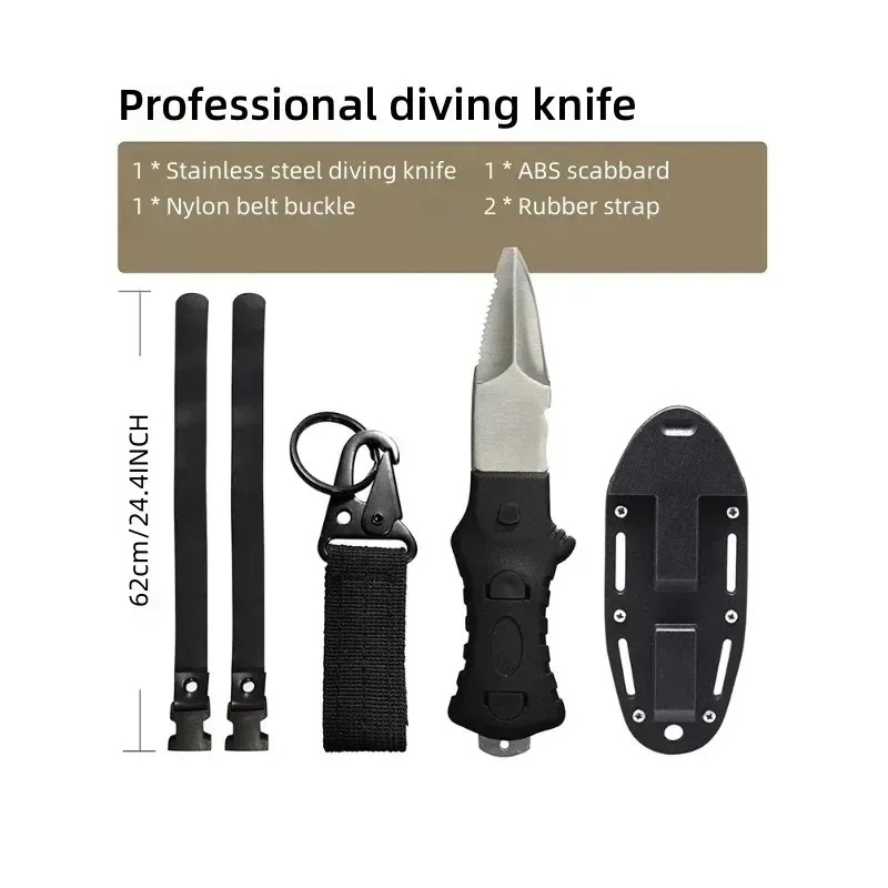 Dive Knife Titanium - Nóż do ratownictwa wodnego na zewnątrz,