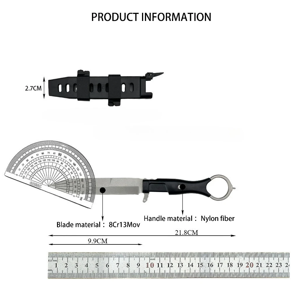 Nóż prosty wielofunkcyjny EDC  – Dive Knife Titanium recenzja i cena