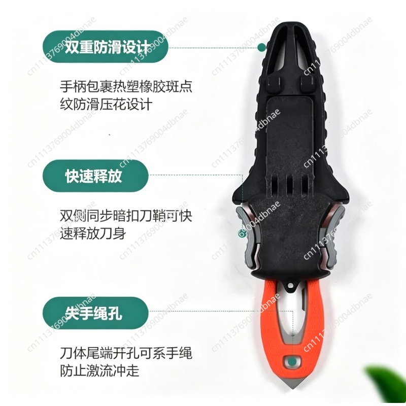 Nóż do cięcia lin na zewnątrz, – Dive Knife Titanium recenzja i cena